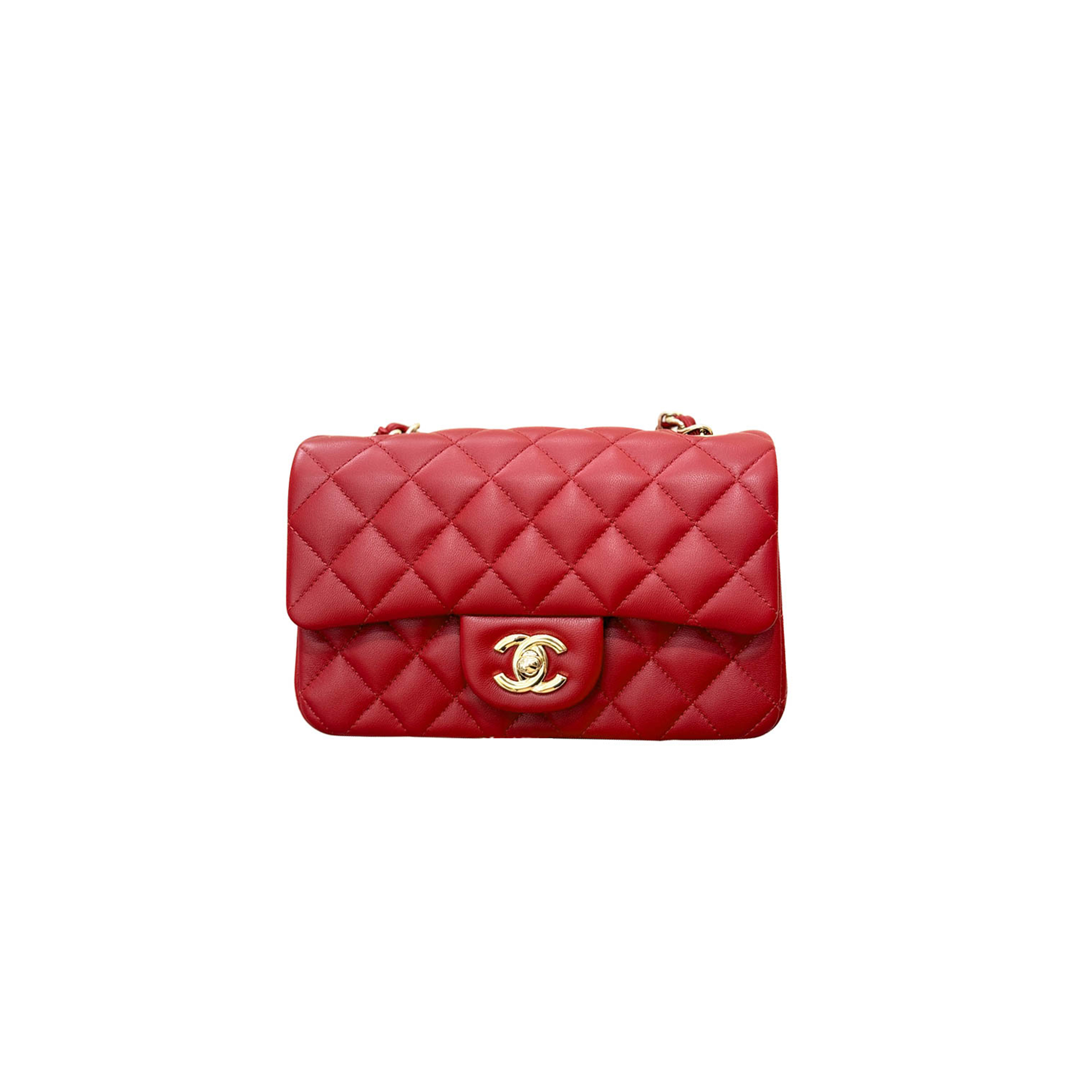 Ch*el lambskin quilted mini double flap dark a01116 (20*12*7cm)